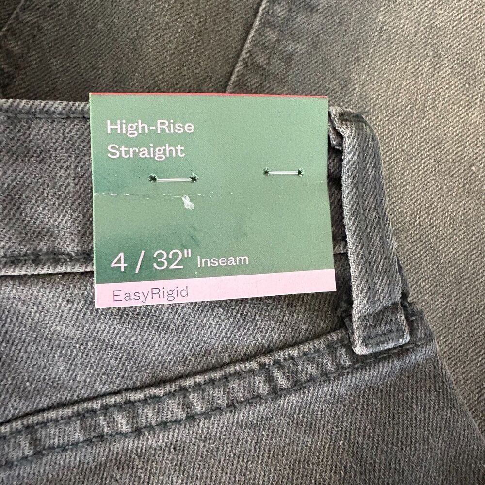 Wild Fable Easy Rigid High Rise Straight Jeans Black Size 4 NWT - Picture 7 of 9